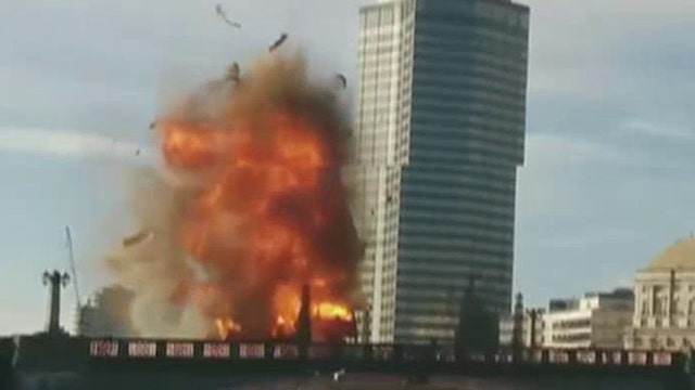 Bystanders horrified by staged explosion in London