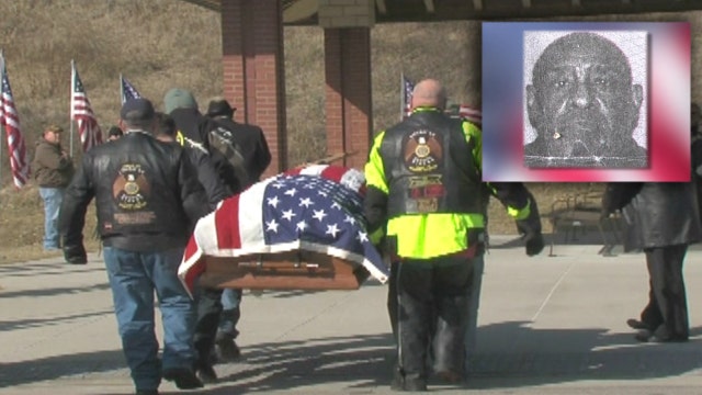 Hundreds, including strangers, pay respects to homeless vet