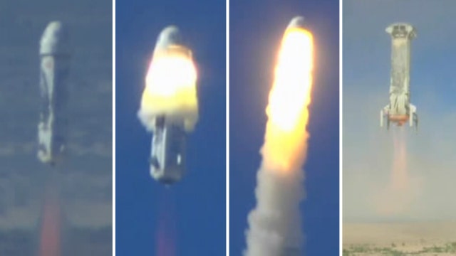 Blue Origin rocket launches in historic test flight
