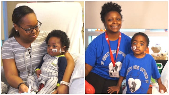 Mothers bond over double heart transplants