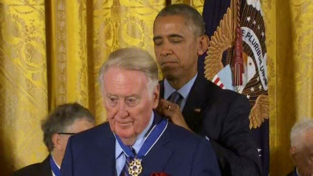 Vin Scully honored at the White House