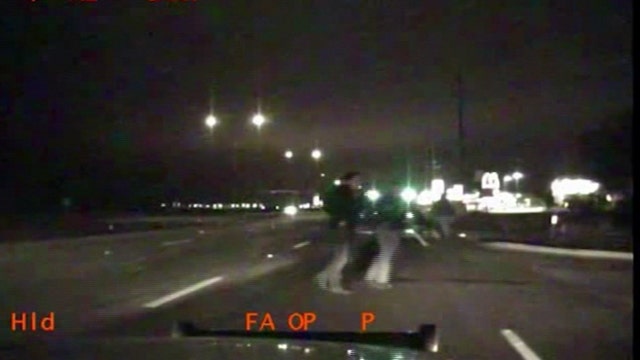 Caught on cam: driver hits police officer