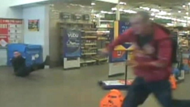 Dramatic gunfight in Walmart caught on video