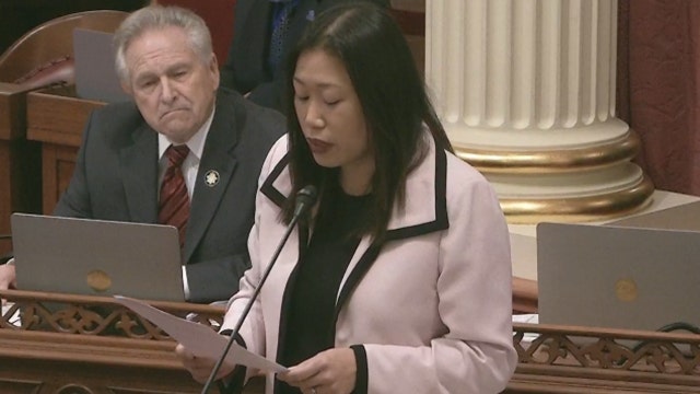 California state Senator removed from floor during speech
