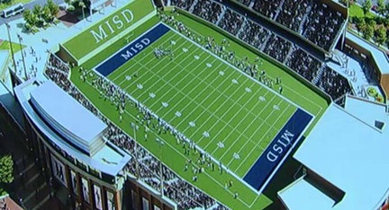 Texas town OKs $63M for a high school football stadium