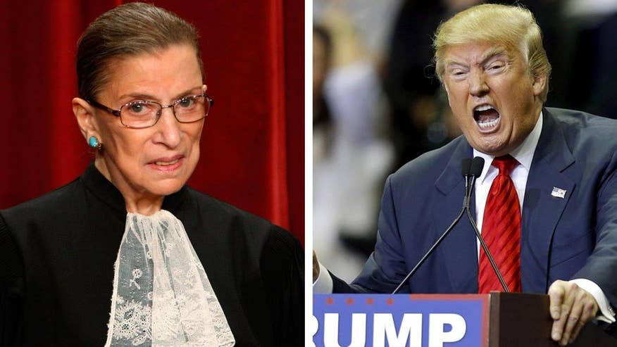 Trump Demands Ginsburg Resign After Her Comments On His Campaign Fox News 