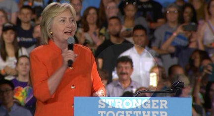 Father of Orlando shooter attends Clinton rally, touts candidate