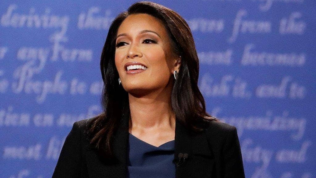 Moderator Elaine Quijano, born in Chicago, or as Trump would refer to her, 'The Filipino moderator.