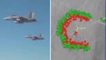Video shows fighter jets launch swarm of tiny drones