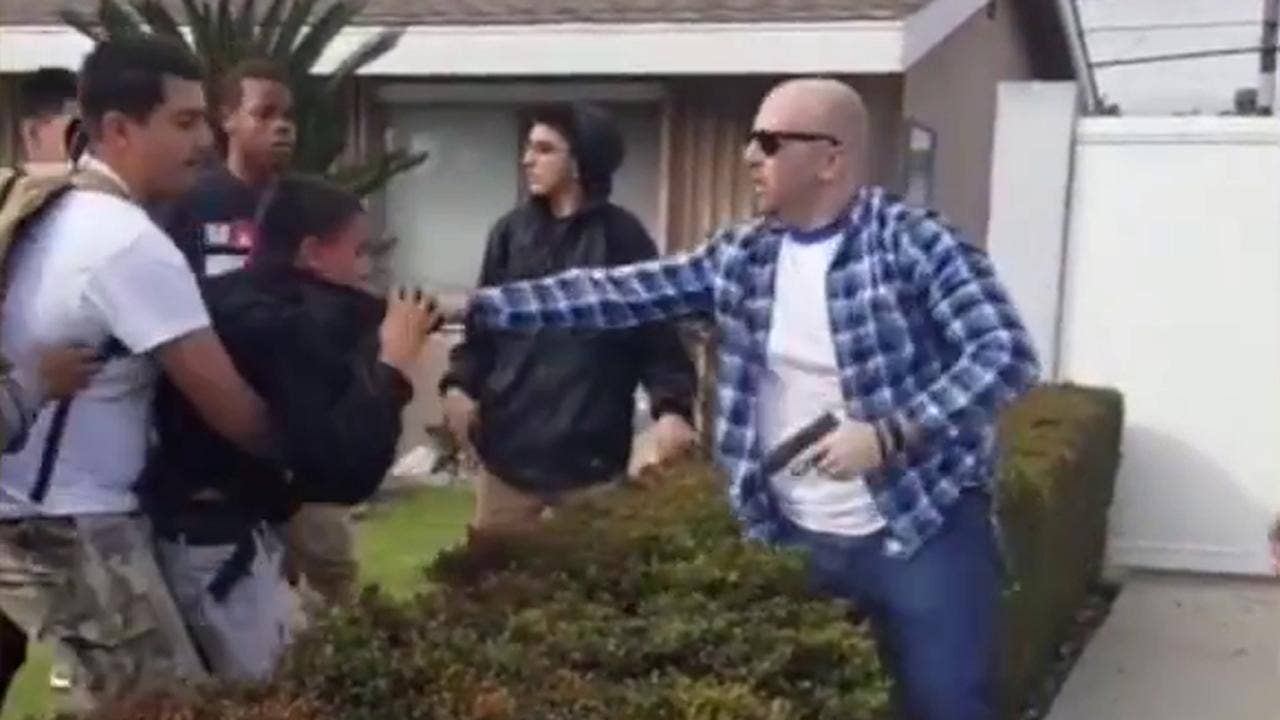 Video appearing to show off-duty Los Angeles cop firing gun in scuffle with teens spark protests
