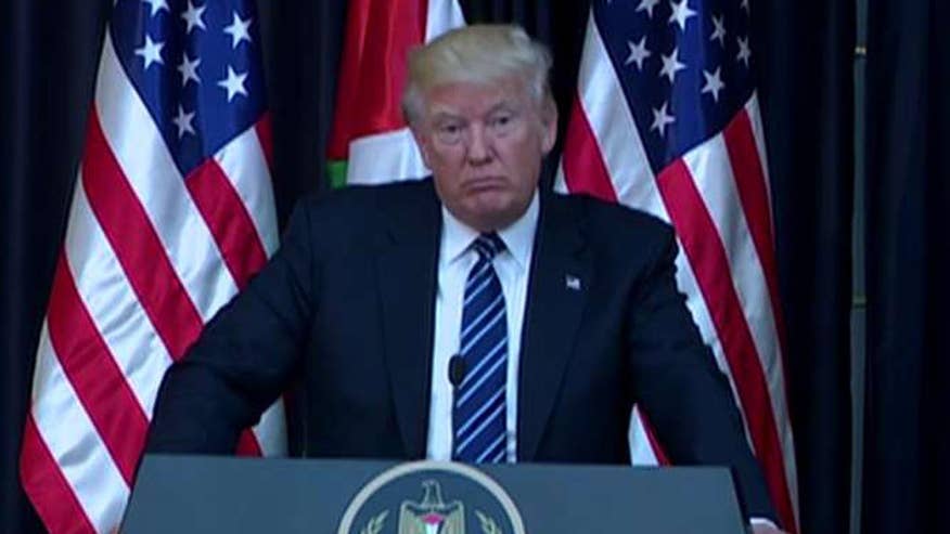 The president discusses the concert attack during joint press conference with Palestinian President Abbas