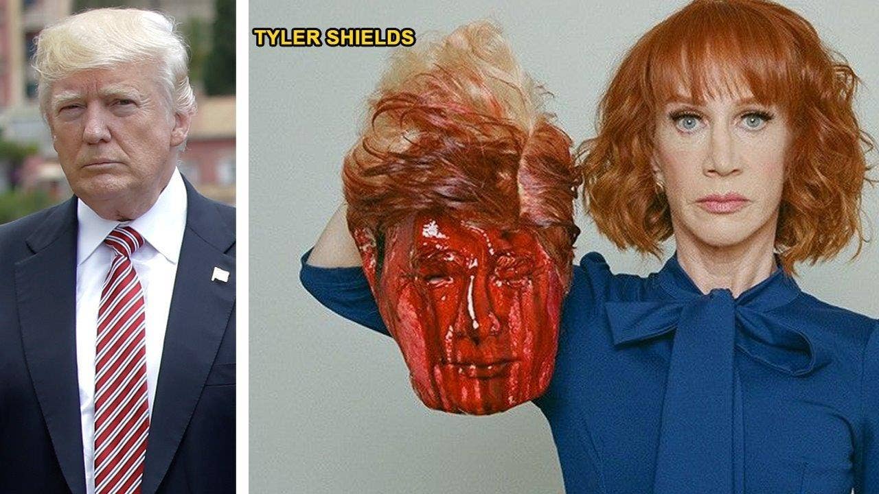 Kathy Griffin's photo shoot with bloody Trump mask not first time celebs have joked about harming the President