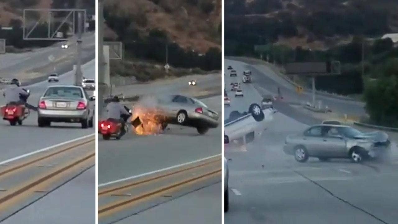 California chain-reaction crash caught on video