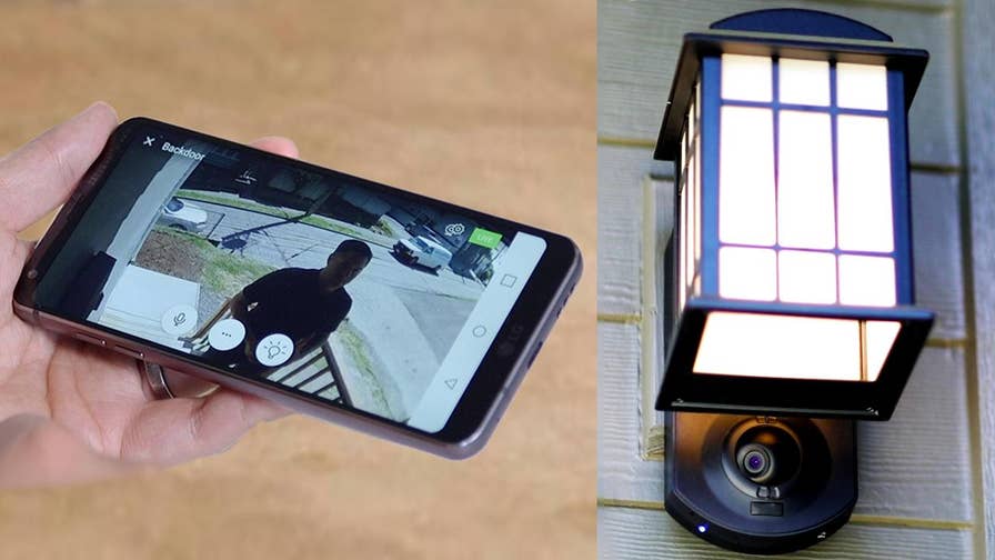 kuna outdoor smart security camera and light can stop security camera built into porch light