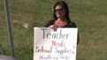 Teacher panhandles for school supplies money
