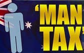 Charges male customers 18% tax