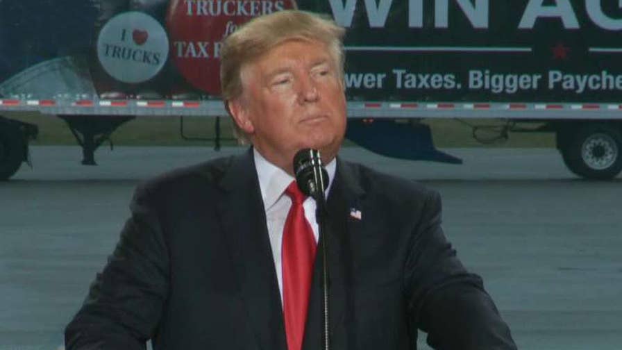 President Trump touts tax reform to tuckers in Pennsylvania.