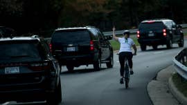 The female cyclist flipped off President Trump&rsquo;s motorcade last year will run for a local office in Northern Virginia in a bid to capitalize on the newfound fame.