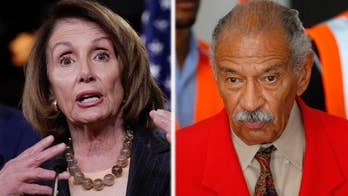 House Minority Leader Nancy Pelosi (D-Calif.) declined to call for the resignation of Rep. John Conyers (D-Mich.) over sexual harassment allegations. Plus, her latest comments during an interview on NBC's 'Meet the Press' has raised questions on whether Pelosi is putting politics ahead of protecting women.