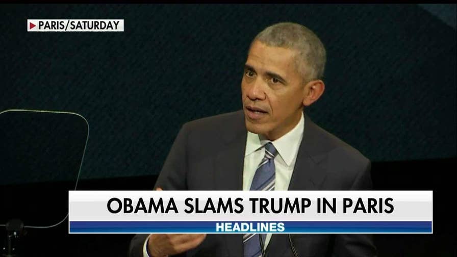Obama Rips Donald Trump in Paris
