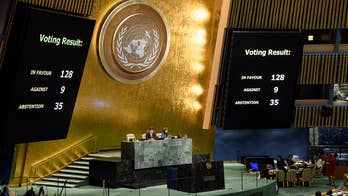 Former U.S. ambassador to the U.N. John Negroponte reacts to the vote.