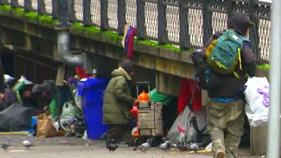 Store owners say they are tired of picking up needles left behind by the homeless addicts.
