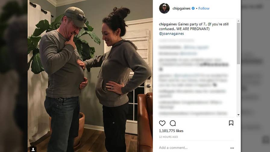 'Fixer Upper' stars Chip and Joanna Gaines announce they're expecting their fifth child.