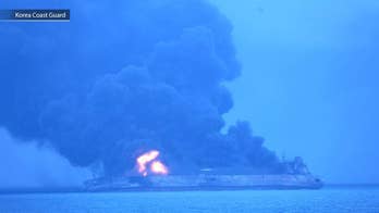 Iranian oil tanker collides with freighter, catches fire in East China Sea; Benjamin Hall reports from London.