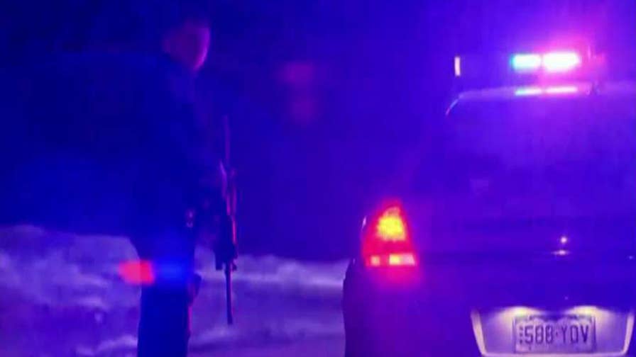 Manhunt underway for suspects.