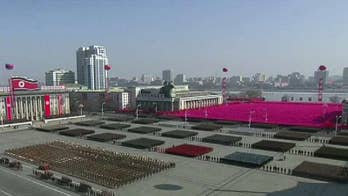 Kim Jong Un speaks at celebration of army's 70th anniversary.