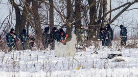 A deadly plane crash in Russia Sunday that left 71 people dead was captured on surveillance footage which appears to show the moment the An-148 crashed just minutes after it took off.