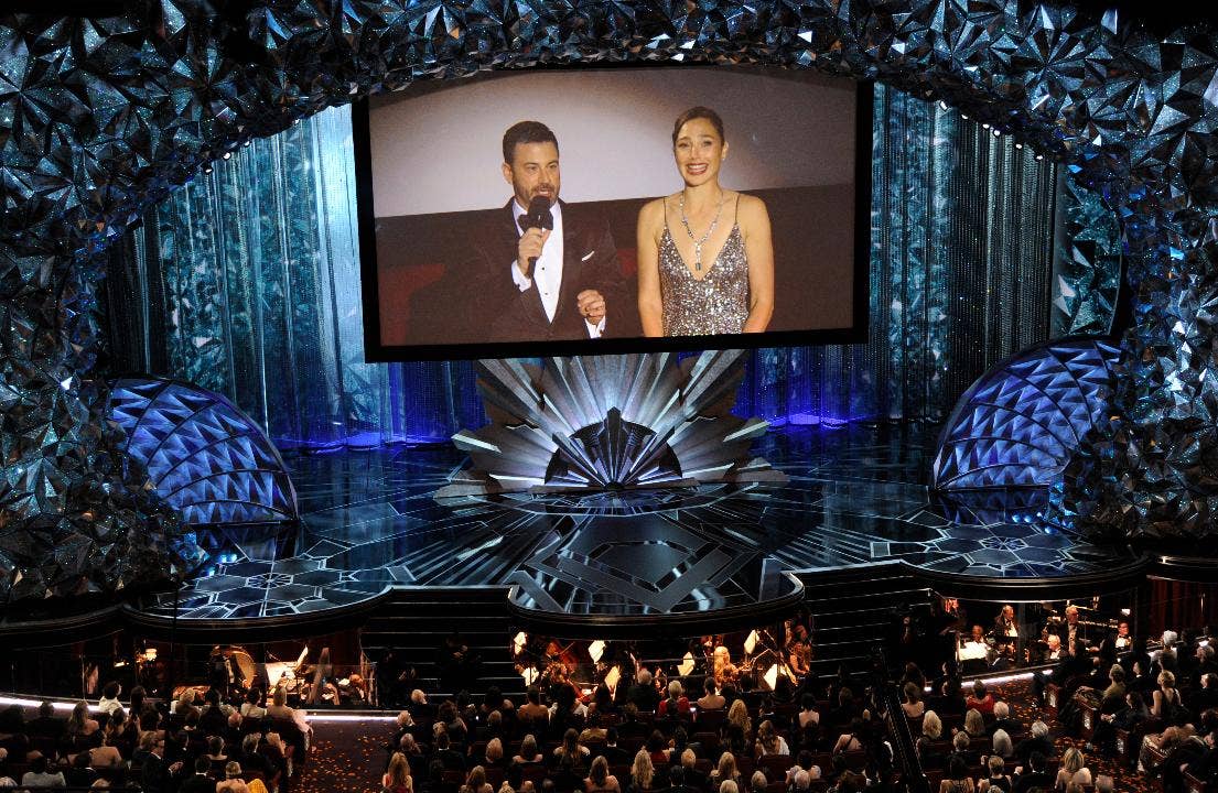 Jimmy Kimmel, stars surprise a movie theater full of people during Oscars