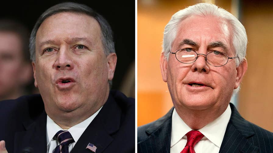Pompeo likely to face a tough confirmation hearing for secretary of state. Rich Edson reports from the State Department.