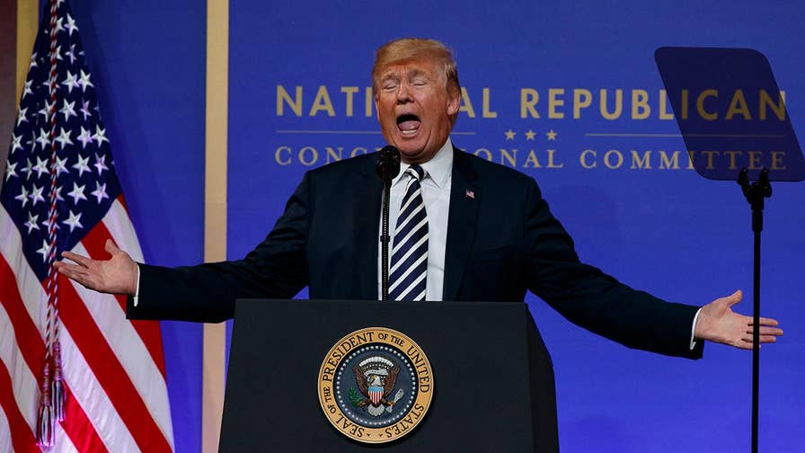 Trump hits 'Pelosi Democrats,' 'lowIQ' Maxine Waters, vows Republicans