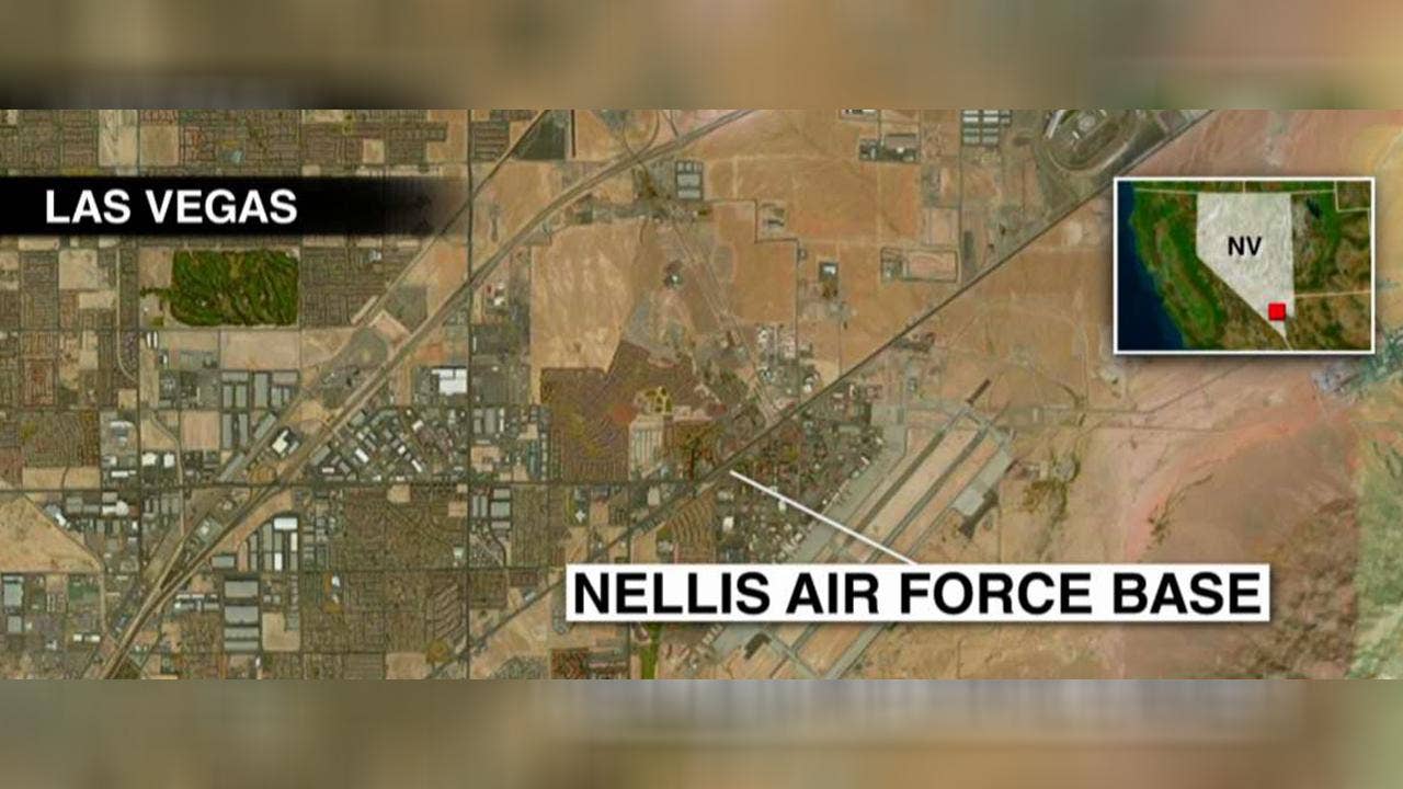 F16 jet crashes at Nellis Air Force Base outside Las Vegas, officials