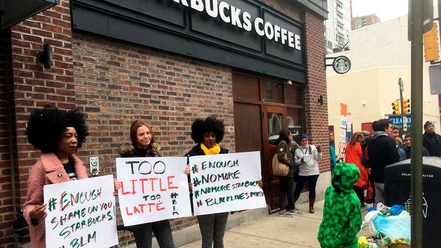 Protestors demand firing of Starbucks manager after viral video of arrests 