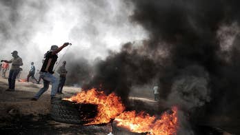 The IDF says there are about 3,000 Palestinians gathered at five different locations along the Israel-Gaza border fence, despite Israel's warnings not to participate; Mike Tobin reports.