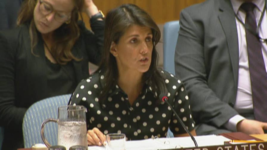 Raw video: U.S. Ambassador to the United Nations Nikki Haley addresses the UN Security Council. 
