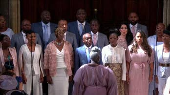 The Kingdom Choir sing the R&B classic at the royal wedding of Prince Harry and Meghan Markle in Windsor, England.