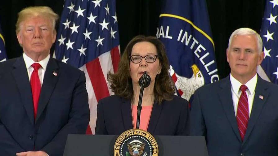 First woman to serve as CIA director lays out her vision for the agency at her swearing-in ceremony in Langley, Virginia.