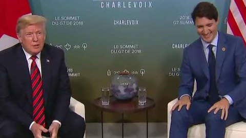 Trump jokes Trudeau has agreed to cut all trade tariffs