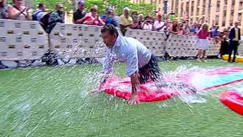 'Fox and Friends' hosts a summer pool party in the middle of Manhattan.