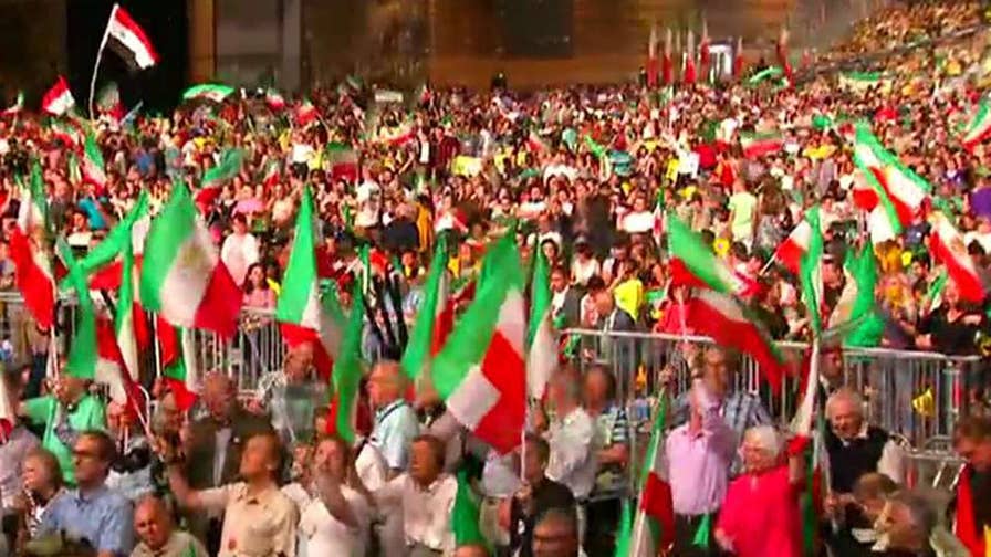 The National Council of Resistance of Iran holds a rally in France.