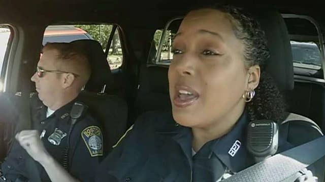 Singing 'Cop Pool Karaoke'