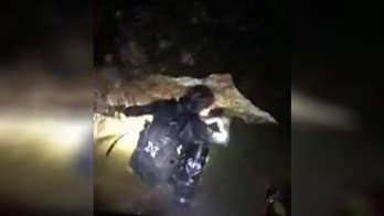 Crews in a race against time to bring remaining members of youth soccer team and their coach out of the cave complex they've been trapped in for more than two weeks; Jeff Paul reports from Chiang Rai, Thailand.