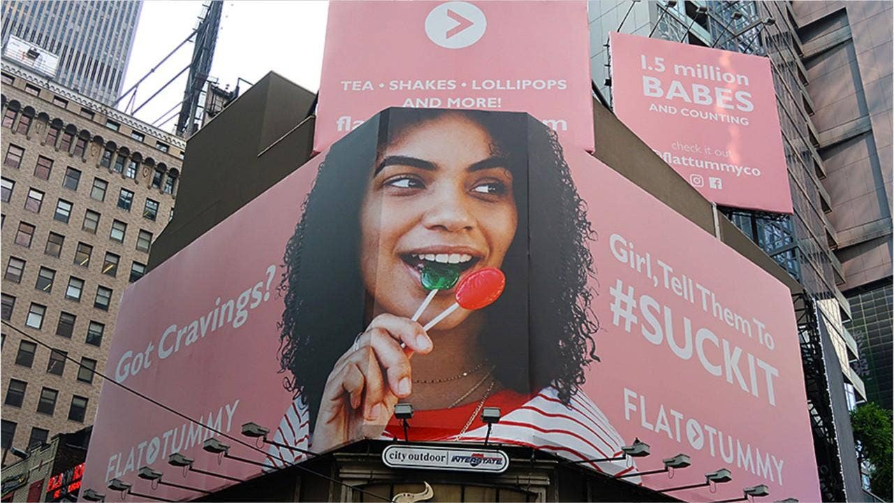 Times Square billboard for 'appetite suppressant' lollipops slammed by