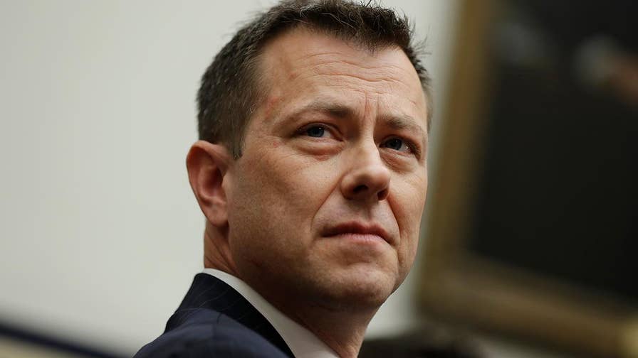 FBI agent Peter Strzok addresses a joint House Oversight and Judiciary hearing focusing on anti-Trump text messages he sent while conducting the Russia and Clinton investigations.