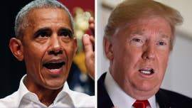 President Trump escalated the political battle with his predecessor Monday, boasting that he&rsquo;s got a &ldquo;magic wand&rdquo; for the economy after Barack Obama tried to downplay the gains on Trump&rsquo;s watch.