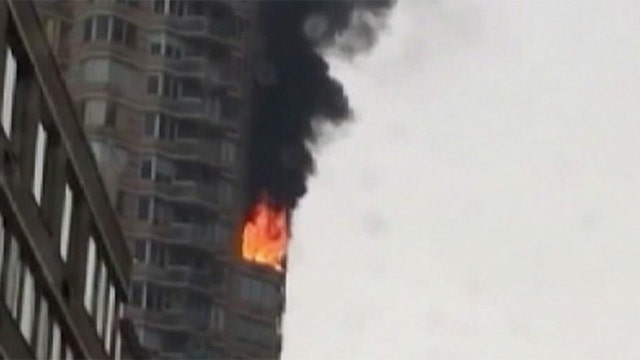 Apartment fire in New York City high-rise