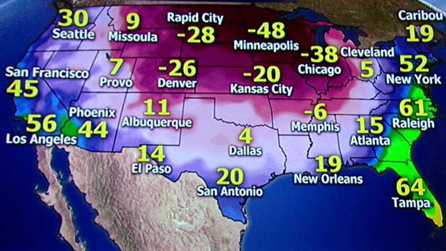 National forecast for Monday, January 6